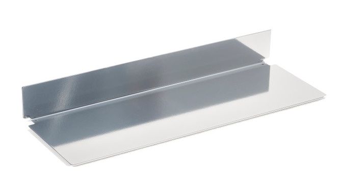 CPU Halter für Eiermann Tischgestell aus Edelstahl, poliert. Zubehör für Büromöbel und Schreibtische.